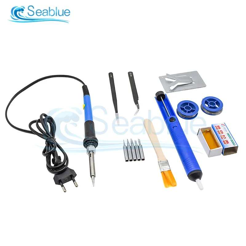 60W 220V Adjustable Temperature Electric Soldering Iron Set Welding Solder Station Heat Pencil Repair Tool Kit Solder Wire Rosin
60W 220V Adjustable Temperature Electric Soldering Iron Set Welding Solder Station Heat Pencil Repair Tool Kit Solder Wire Rosin