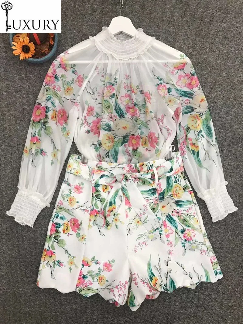 Set 2020 Summer Fashion High Quality Clothing Suit Women Charming Floral Print Long Sleeve Tops Blouse+Belted White Short
Set 2020 Summer Fashion High Quality Clothing Suit Women Charming Floral Print Long Sleeve Tops Blouse+Belted White Short