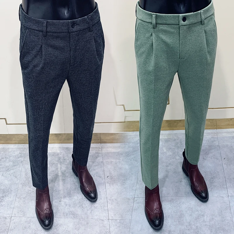 2021 Brand clothing Men's Plus Suit Trousers Autumn and Winter New Slim Foot Pants Business Formal Pants Fashion Casual Trousers
2021 Brand clothing Men's Plus Suit Trousers Autumn and Winter New Slim Foot Pants Business Formal Pants Fashion Casual Trousers
