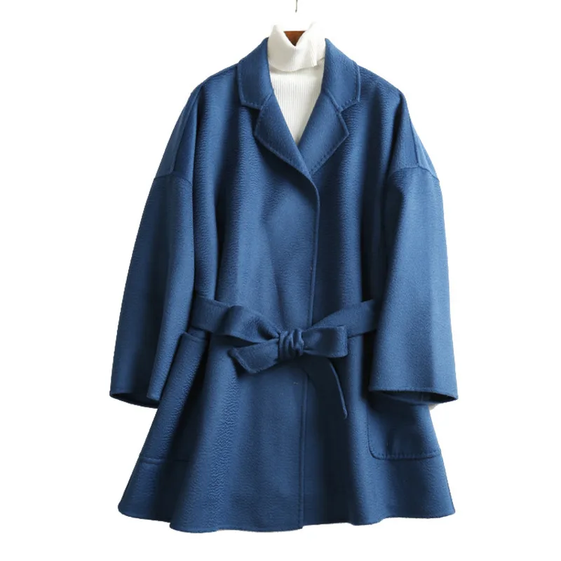 coat with belt double big pockets women's woolen coat autumn winter new high-end bandage waist double-faced tweed
coat with belt double big pockets women's woolen coat autumn winter new high-end bandage waist double-faced tweed