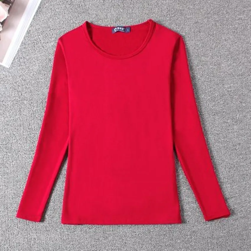 Новинка 2019 осенняя женская футболка тонкая длинный рукав топы шорты | Женская