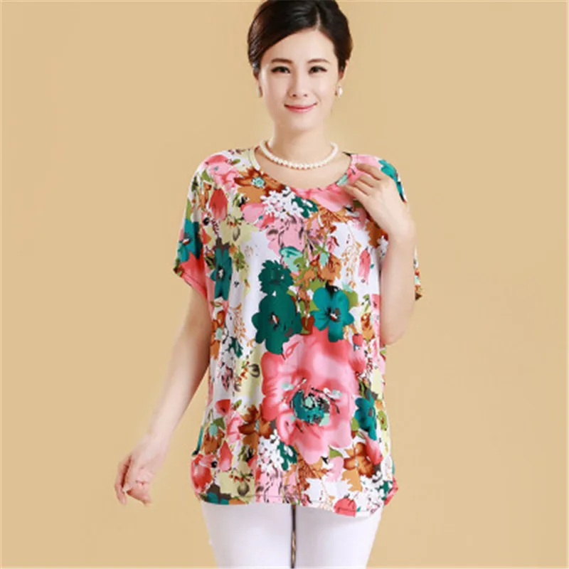 Women Summer Leisure T-shirt Printed Milk Silk Short Women's T shirt Middle-aged Mother Clothes Plus size L-4XL Female Tops 123#
Women Summer Leisure T-shirt Printed Milk Silk Short Women's T shirt Middle-aged Mother Clothes Plus size L-4XL Female Tops 123#