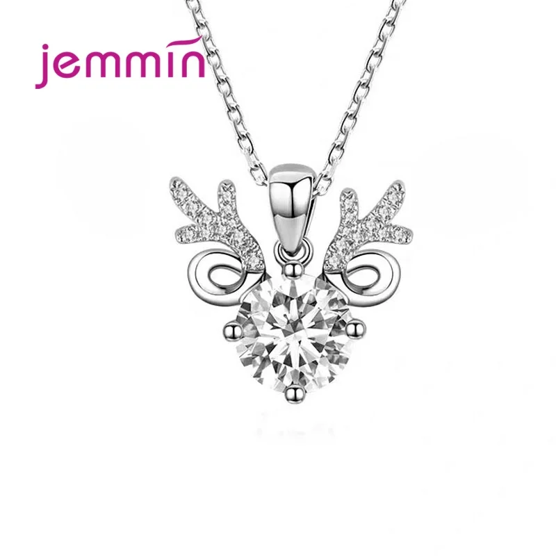 Classic Sparling AAA Zircon Antler Shape Sterling Silver 925 Pendant Necklace For Women Fashion Link Chain Necklace Fine Jewelry
Classic Sparling AAA Zircon Antler Shape Sterling Silver 925 Pendant Necklace For Women Fashion Link Chain Necklace Fine Jewelry