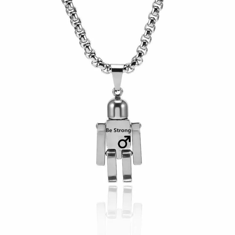 Custom Cool Smooth Blank Robot Pendant Neck Chain Hip-Hop Retro Personality Stainless Steel Necklace Men Sweater Choker Jewelry
Custom Cool Smooth Blank Robot Pendant Neck Chain Hip-Hop Retro Personality Stainless Steel Necklace Men Sweater Choker Jewelry