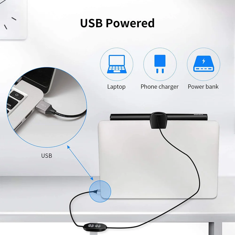 LED Desk Lamp hanging Light Computer screen light Notebook Clip light Eye protection reading Lamp LED lights line control adjust
LED Desk Lamp hanging Light Computer screen light Notebook Clip light Eye protection reading Lamp LED lights line control adjust