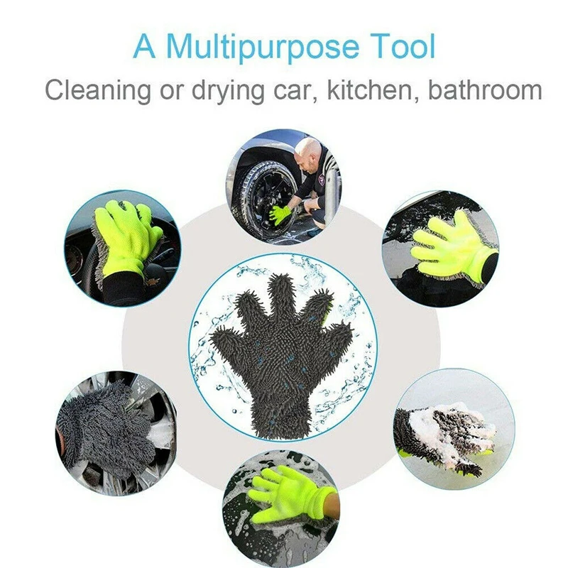 Two-Side Car Wash Gloves Interior Hand cover Scrub Cleaning Tools 5-Finger Exterior
Two-Side Car Wash Gloves Interior Hand cover Scrub Cleaning Tools 5-Finger Exterior