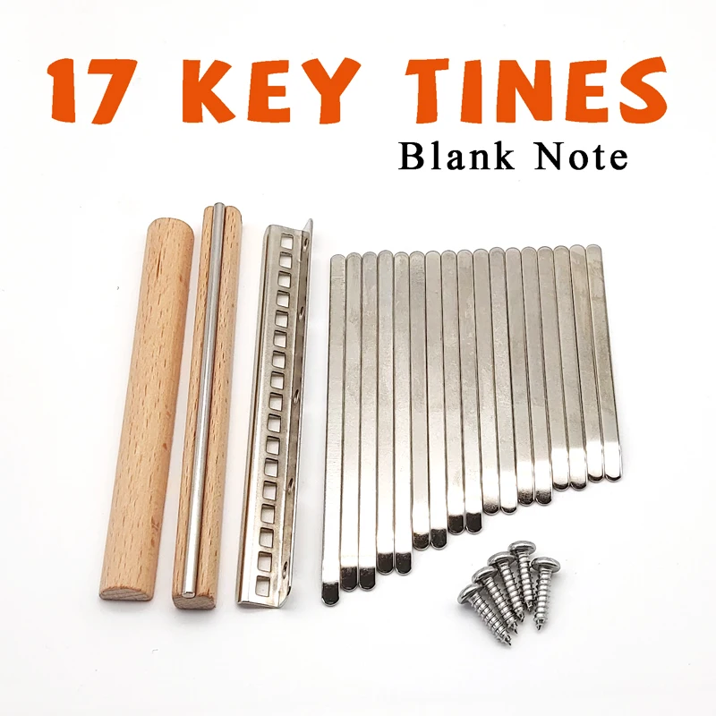 DIY Kalimba 17 Key Set Tines Original LingTing Blank Keyboard Thumb Piano Instrument Accessories Replacement Parts
DIY Kalimba 17 Key Set Tines Original LingTing Blank Keyboard Thumb Piano Instrument Accessories Replacement Parts