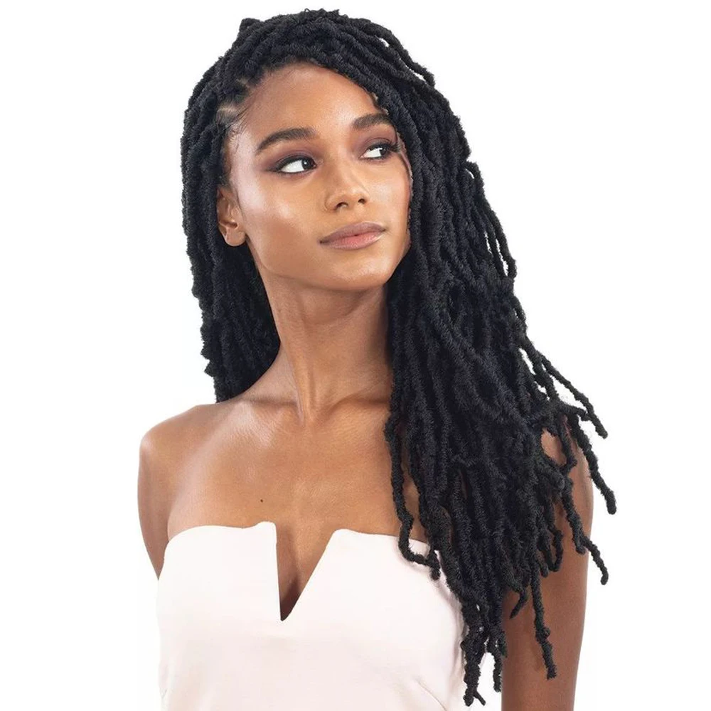 18 дюймов Nu Locs вязаные косички искусственные локоны удлинение синтетические мягкие богини плетение дредов для черных женщин
18 дюймов Nu Locs вязаные косички искусственные локоны удлинение синтетические мягкие богини плетение дредов для черных женщин