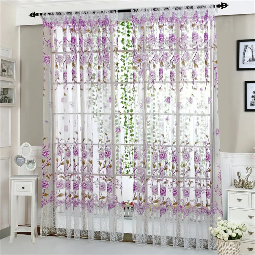 95 * 200CM Peony Floral Curtain Sheer Voile Net Drape Panels Room Door Divide Home Office Fashion Flower Print Screens Curtains
95 * 200CM Peony Floral Curtain Sheer Voile Net Drape Panels Room Door Divide Home Office Fashion Flower Print Screens Curtains