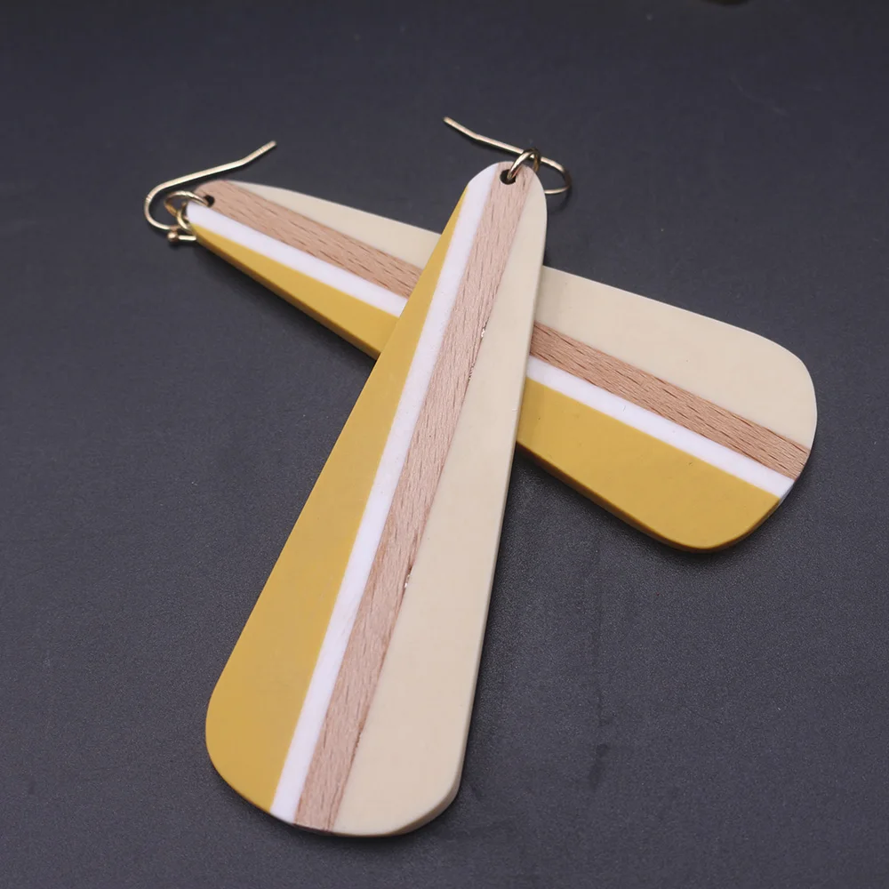Exaggerated Resin Wood Matching Earrings Yellow White Beige Sector Long Drop Earrings Geometric Big Statement Jewelry Wholesale
Exaggerated Resin Wood Matching Earrings Yellow White Beige Sector Long Drop Earrings Geometric Big Statement Jewelry Wholesale