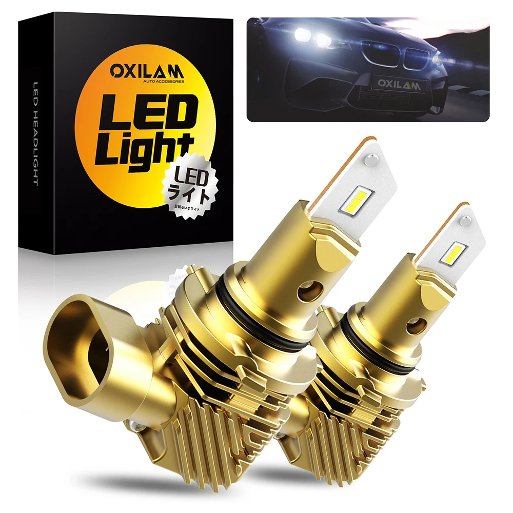 

OXILAM 2Pcs Car HB3 9005 LED Headlight Bulb H4 H7 LED Fanless 6000K White For Honda Civic Kia Sportage 4 Rio Hyundai Solaris 12V