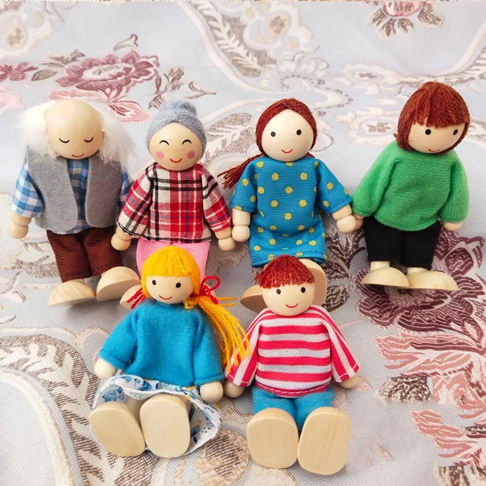 7Pcs/Set Cartoon Family Wooden Movable Jointed Doll Parent-child Toys Kids Gift Kids Gift Parent-child Toys
7Pcs/Set Cartoon Family Wooden Movable Jointed Doll Parent-child Toys Kids Gift Kids Gift Parent-child Toys