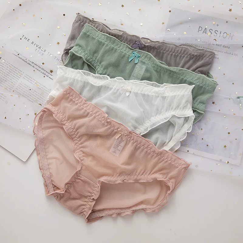 Sexy Women's Panties Transparent Net Yarn Underwear Low-Waist Briefs Female Breathable Lady Underpants Sexy Lingerie
Sexy Women's Panties Transparent Net Yarn Underwear Low-Waist Briefs Female Breathable Lady Underpants Sexy Lingerie