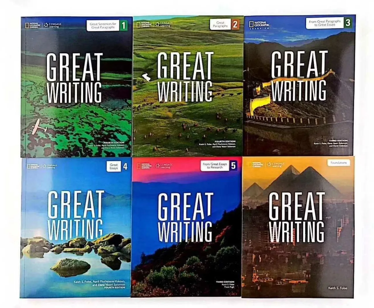 

6 Pcs / Set National Geographic Learning Writing Great Enhancement Capacity Book Vocabulary Book Of English Grammar