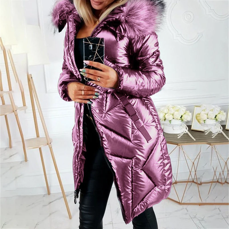 Plus Size Women Winter Solid Matte Hooded Thin Long Jacket Casual Glossy Warm Cotton Padded Parkas Fur Collar Coat Women
Plus Size Women Winter Solid Matte Hooded Thin Long Jacket Casual Glossy Warm Cotton Padded Parkas Fur Collar Coat Women