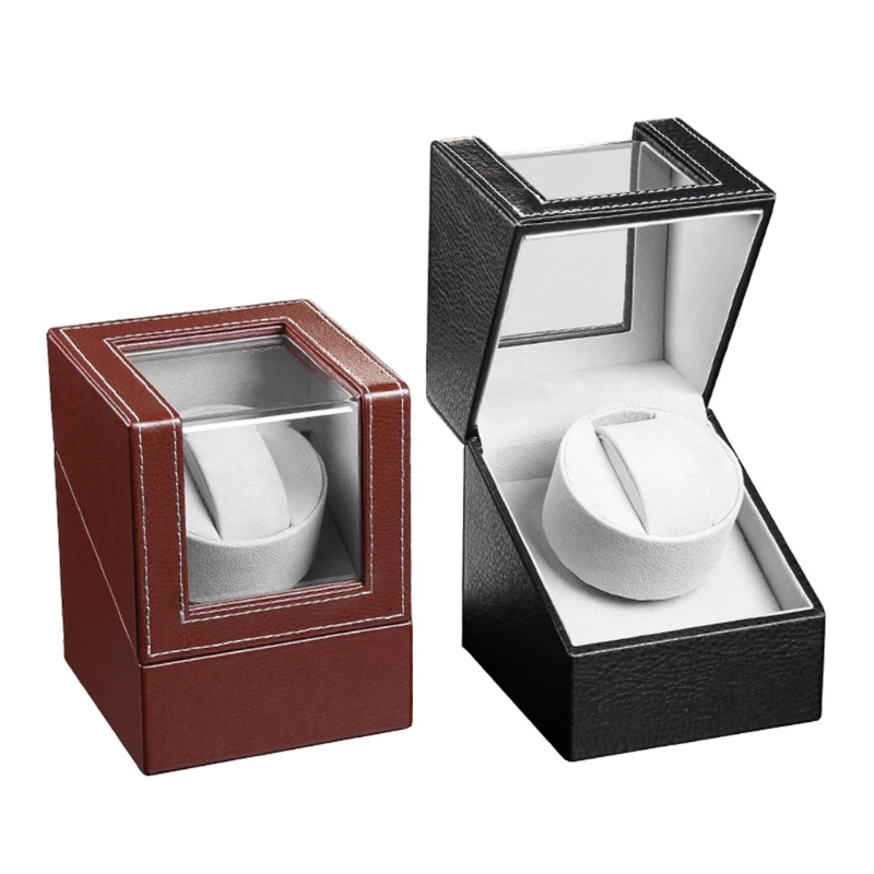 Automatic Single Watch Winder in Shell and Black Leather/Carbon Fiber Leather an XX9D
Automatic Single Watch Winder in Shell and Black Leather/Carbon Fiber Leather an XX9D
