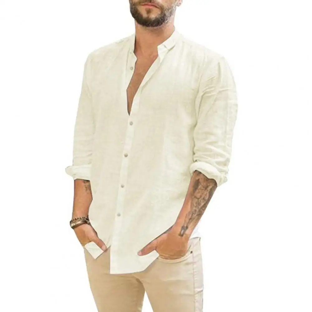 Men Shirt Solid Color Buttons Summer Autumn Stand Collar Long Sleeve All Match Shirt non-iron regular fit anti-wrinkl shirt
Men Shirt Solid Color Buttons Summer Autumn Stand Collar Long Sleeve All Match Shirt non-iron regular fit anti-wrinkl shirt