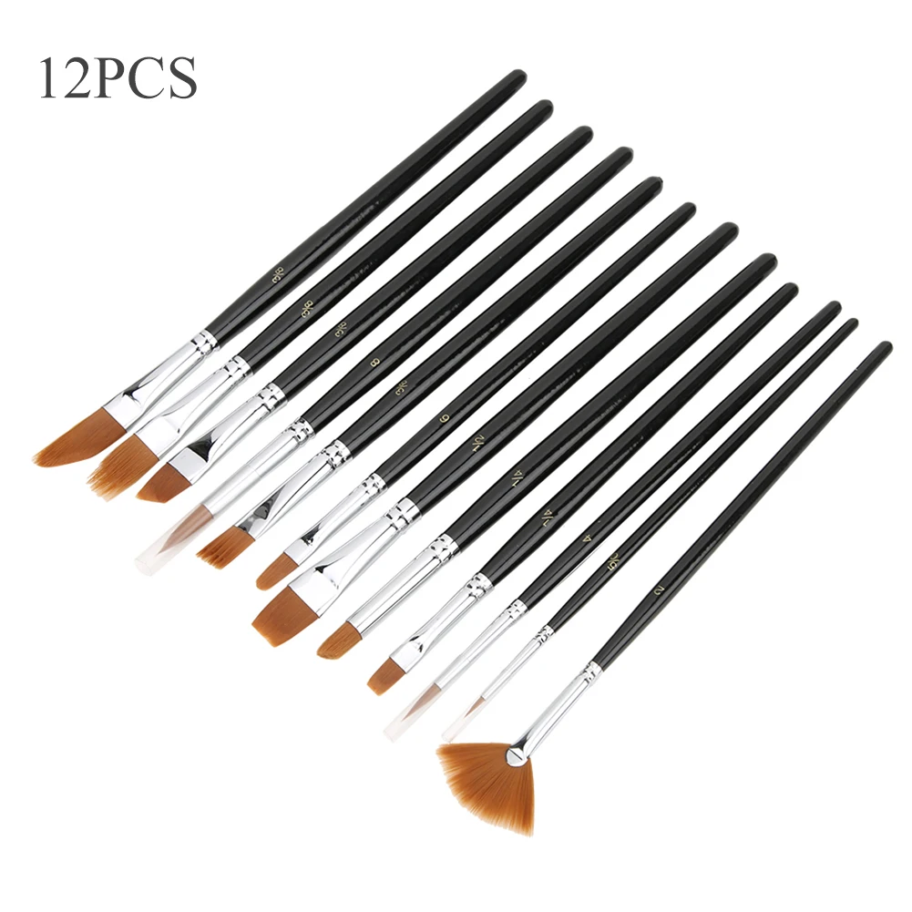 12PCS Black Rod Nylon Watercolor Acrylic Painting Set Watercolor Brush for Art Supplies
12PCS Black Rod Nylon Watercolor Acrylic Painting Set Watercolor Brush for Art Supplies
