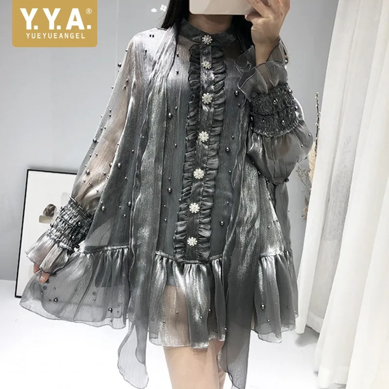 Autumn Dress New French Romantic Bead Bowknot Elegant Chiffon Doll Dress Sweet Party Ruffles Crystal Buttons Mini Dress
Autumn Dress New French Romantic Bead Bowknot Elegant Chiffon Doll Dress Sweet Party Ruffles Crystal Buttons Mini Dress