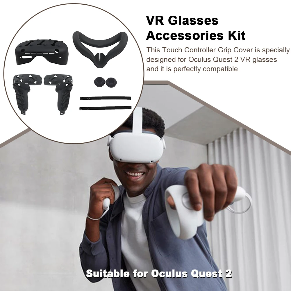 Headset Pad Easy Install Protective Light Blocking VR Accessories Controller Grip Cover Facial Cushion Set For Oculus Quest 2
Headset Pad Easy Install Protective Light Blocking VR Accessories Controller Grip Cover Facial Cushion Set For Oculus Quest 2