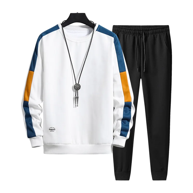 2021 Men's Autumn New Color-Block Crew Neck Sweater Suit Youth Fashion Stitching Casual Sweatshirt Two Pieces
2021 Men's Autumn New Color-Block Crew Neck Sweater Suit Youth Fashion Stitching Casual Sweatshirt Two Pieces