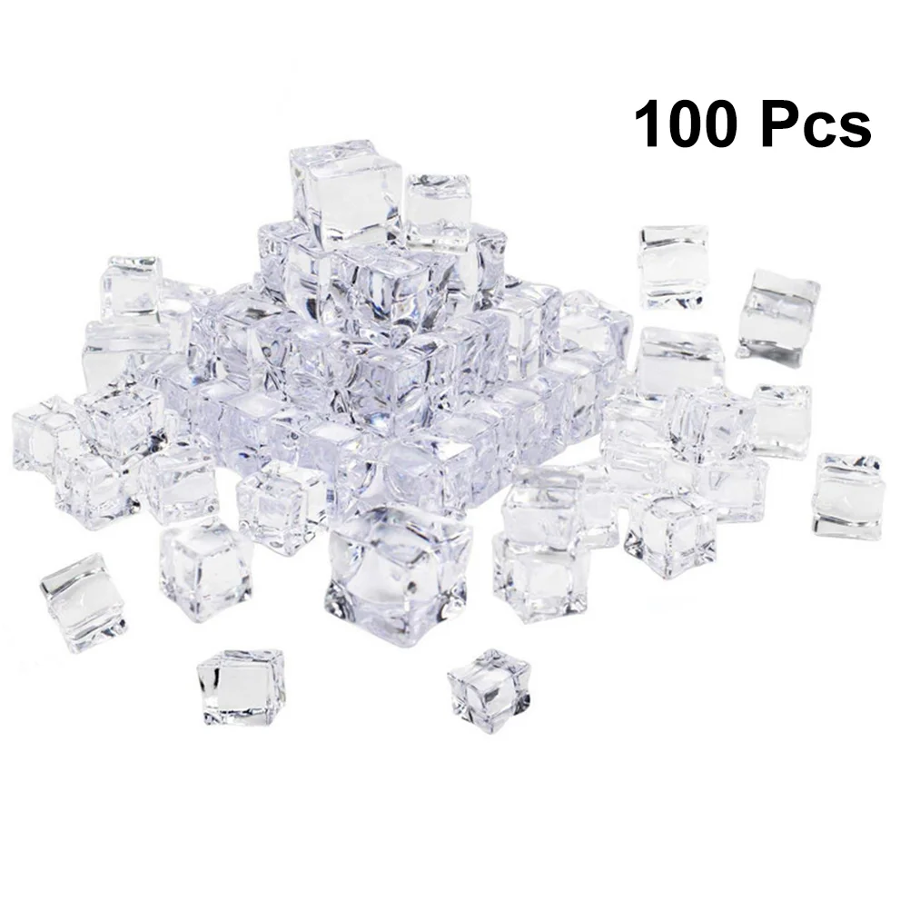 100Pcs 20mm Cube Square Shape Glass Luster Ice Cubes Fake Artificial Acrylic Ice Cubes Crystal Clear Photography Props Kitchen 
100Pcs 20mm Cube Square Shape Glass Luster Ice Cubes Fake Artificial Acrylic Ice Cubes Crystal Clear Photography Props Kitchen