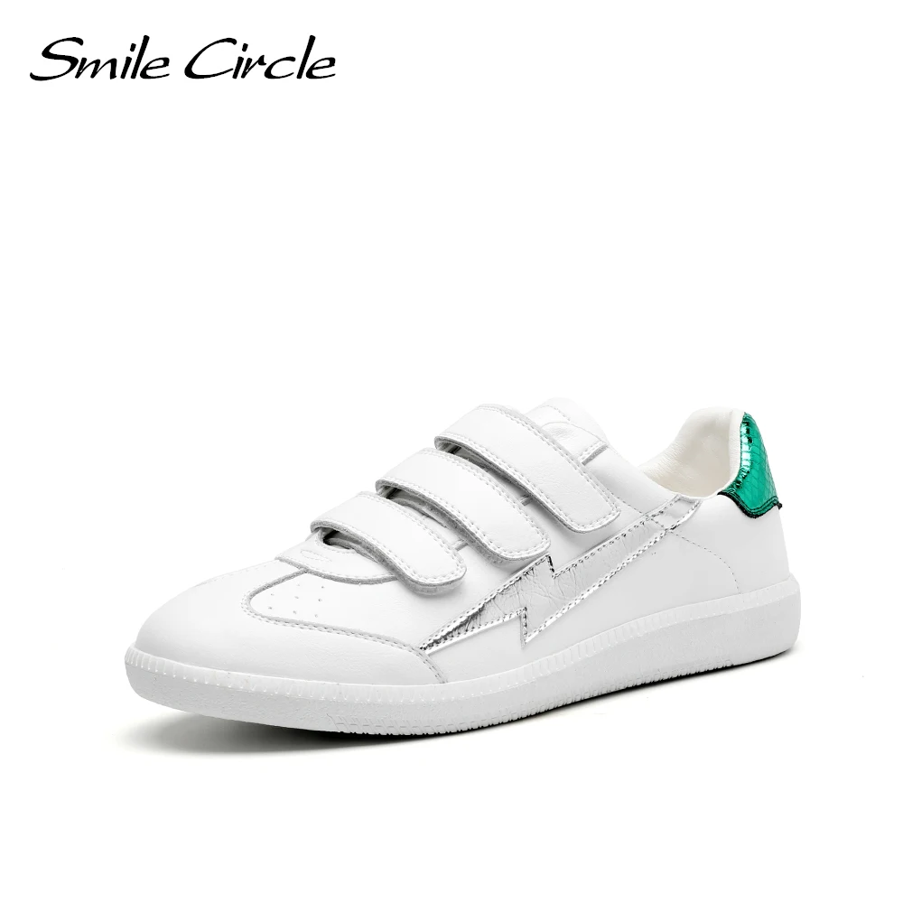 Женские кроссовки на платформе Smile Circle, белые или зеленые повседневные кроссовки на плоской подошве, с пайетками, с круглым носком, весна 2019
Женские кроссовки на платформе Smile Circle, белые или зеленые повседневные кроссовки на плоской подошве, с пайетками, с круглым носком, весна 2019