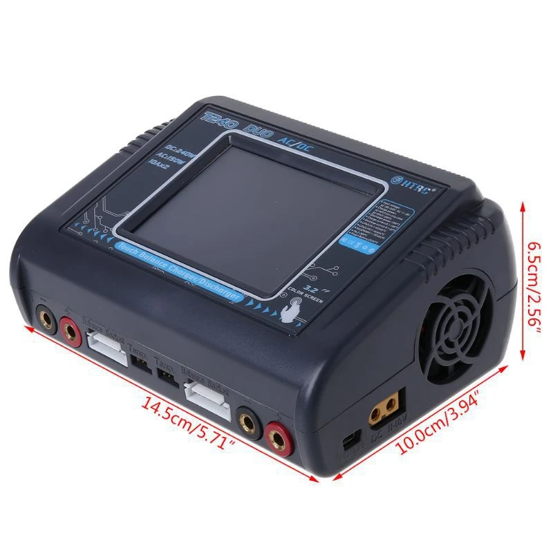HTRC T240 Duo RC Charger Discharger Dual Channel AC 150W DC 240W Press Screen Balance Lipo Charger for RC Model Car Toy EU Plug
HTRC T240 Duo RC Charger Discharger Dual Channel AC 150W DC 240W Press Screen Balance Lipo Charger for RC Model Car Toy EU Plug