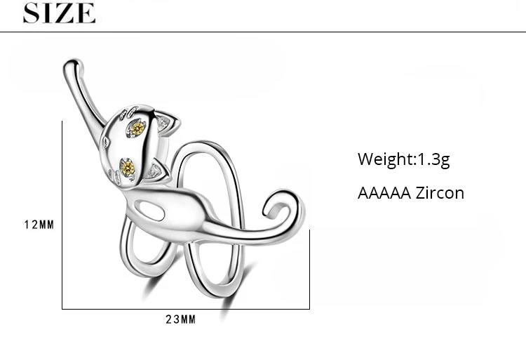 Cute Cat Clip On Earrings For Women Cz Wrap Cartilago 925 Sterling Silver Ear Cuff Fashion No Piercing Jewelry Without Hole
Cute Cat Clip On Earrings For Women Cz Wrap Cartilago 925 Sterling Silver Ear Cuff Fashion No Piercing Jewelry Without Hole