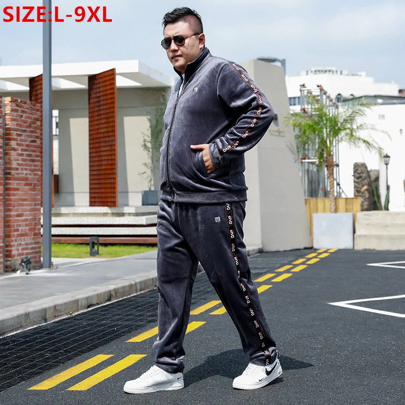 Sports Men Tracksuit Sets Winter Plus 6XL 7XL 8XL Warm Pleuche Fleece Casual Sportwear Straight Pants Thick 2 Piece Track Suit
Sports Men Tracksuit Sets Winter Plus 6XL 7XL 8XL Warm Pleuche Fleece Casual Sportwear Straight Pants Thick 2 Piece Track Suit