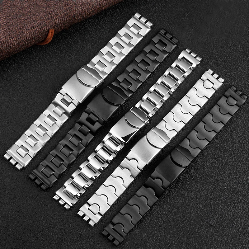 The refined steel watch band is suitable for swatch YGS749gycs511G solid core metal concave convex watch chain
The refined steel watch band is suitable for swatch YGS749gycs511G solid core metal concave convex watch chain