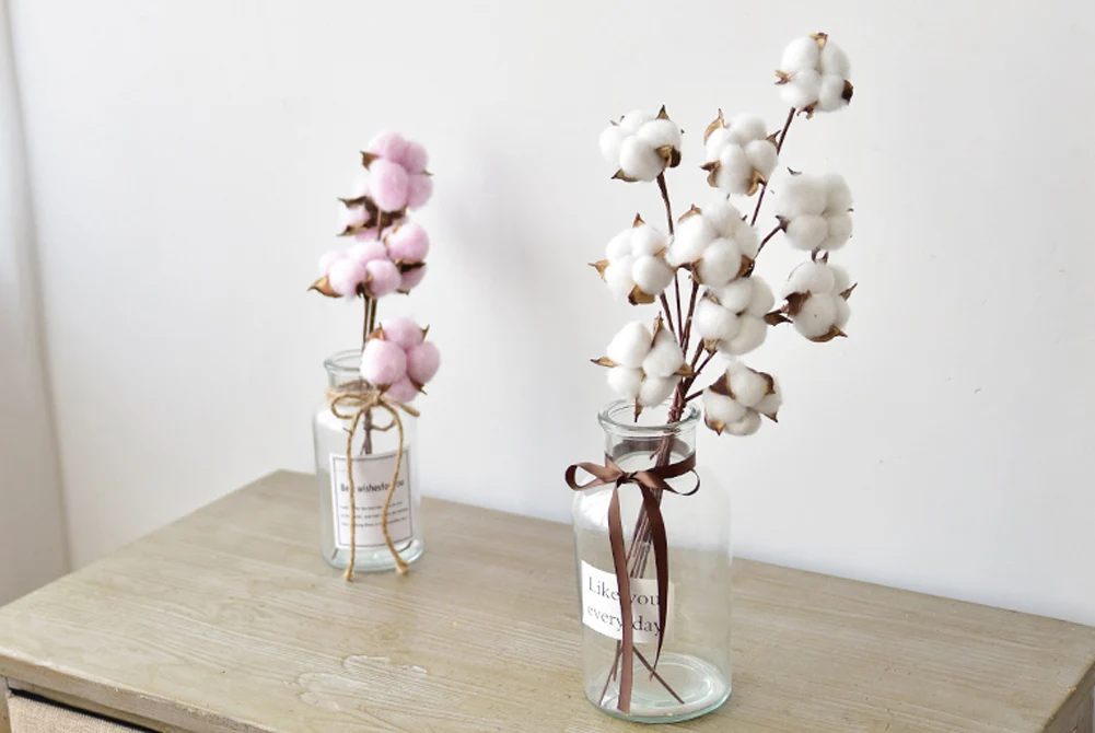 Белые хлопковые Искусственные цветы сделай сам аксессуары для венка домашние
