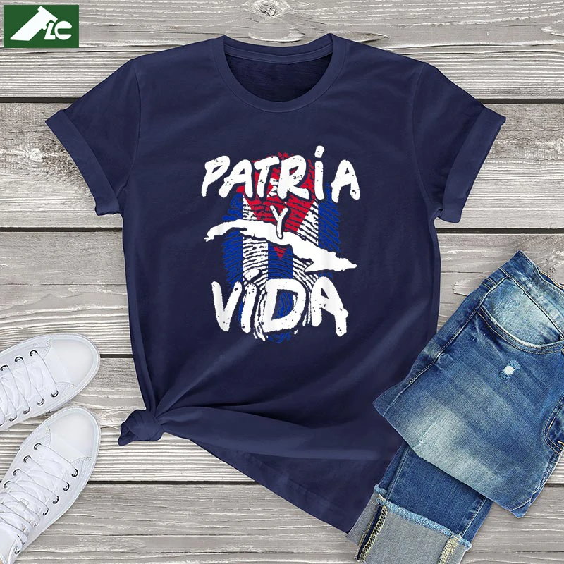 Funny Patria Y Vida Cuba T Shirt Women Clothing Cuban Freedom Movement Graphic Women Streetwear Unisex Girls Tee Harajuku Tops
Funny Patria Y Vida Cuba T Shirt Women Clothing Cuban Freedom Movement Graphic Women Streetwear Unisex Girls Tee Harajuku Tops