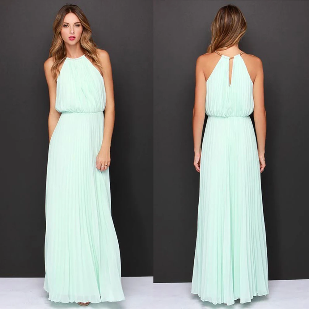 Summer Elegant Sexy Sleeveless Pleated Stylish Dress Women 2020 Fashion Solid Slim Lady Ankle Length Vintage Wear Dress S-XL
Summer Elegant Sexy Sleeveless Pleated Stylish Dress Women 2020 Fashion Solid Slim Lady Ankle Length Vintage Wear Dress S-XL