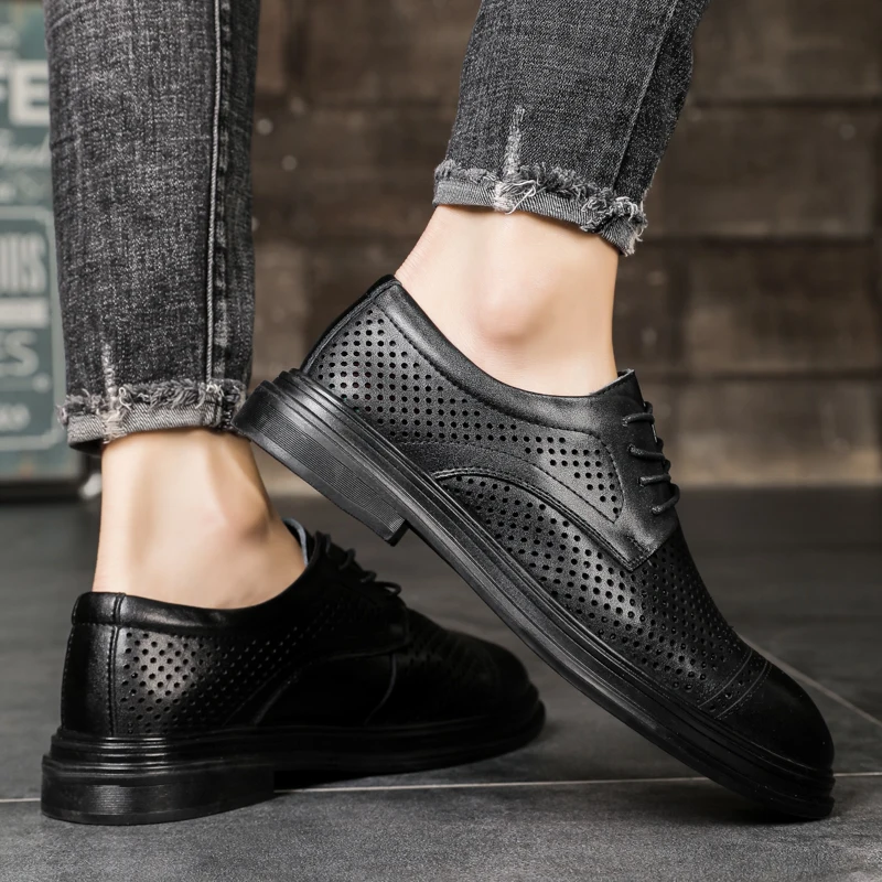 2021New Genuine Leather Shoes Men Oxford Breathable Hollow-out Dress Business Men Summer Formal Wedding Black Party Dress Shoes
2021New Genuine Leather Shoes Men Oxford Breathable Hollow-out Dress Business Men Summer Formal Wedding Black Party Dress Shoes