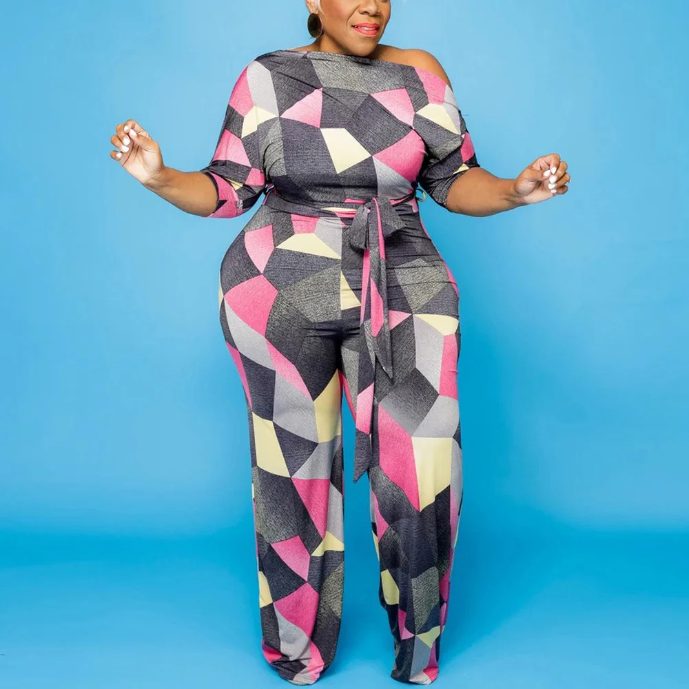 4XL 5XL Plus Size Jumpsuits & Rompers for Women Geometric Printed Cold Shoulder Bodycon High Waisted Large Rompers & Jumpsuit
4XL 5XL Plus Size Jumpsuits & Rompers for Women Geometric Printed Cold Shoulder Bodycon High Waisted Large Rompers & Jumpsuit