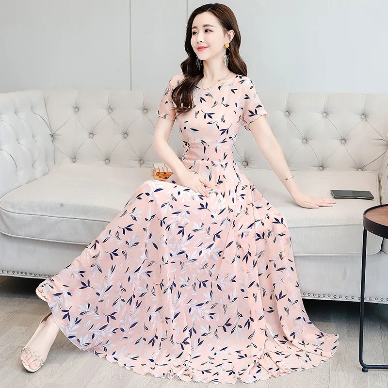 Chiffon dress women 2021 retro temperamental belly summer show thin high-length to ankle skirt
Chiffon dress women 2021 retro temperamental belly summer show thin high-length to ankle skirt