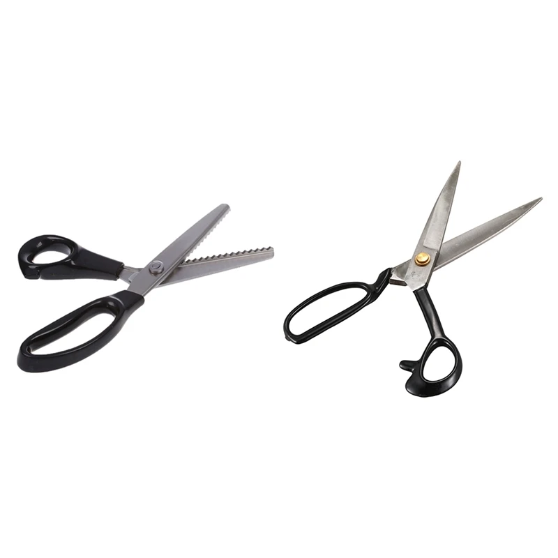 1 Pcs Tailor Craft Pinking Shears & 1 Pcs Metal Handle Tailor Stainless Steel Sewing Shears Scissors
1 Pcs Tailor Craft Pinking Shears & 1 Pcs Metal Handle Tailor Stainless Steel Sewing Shears Scissors