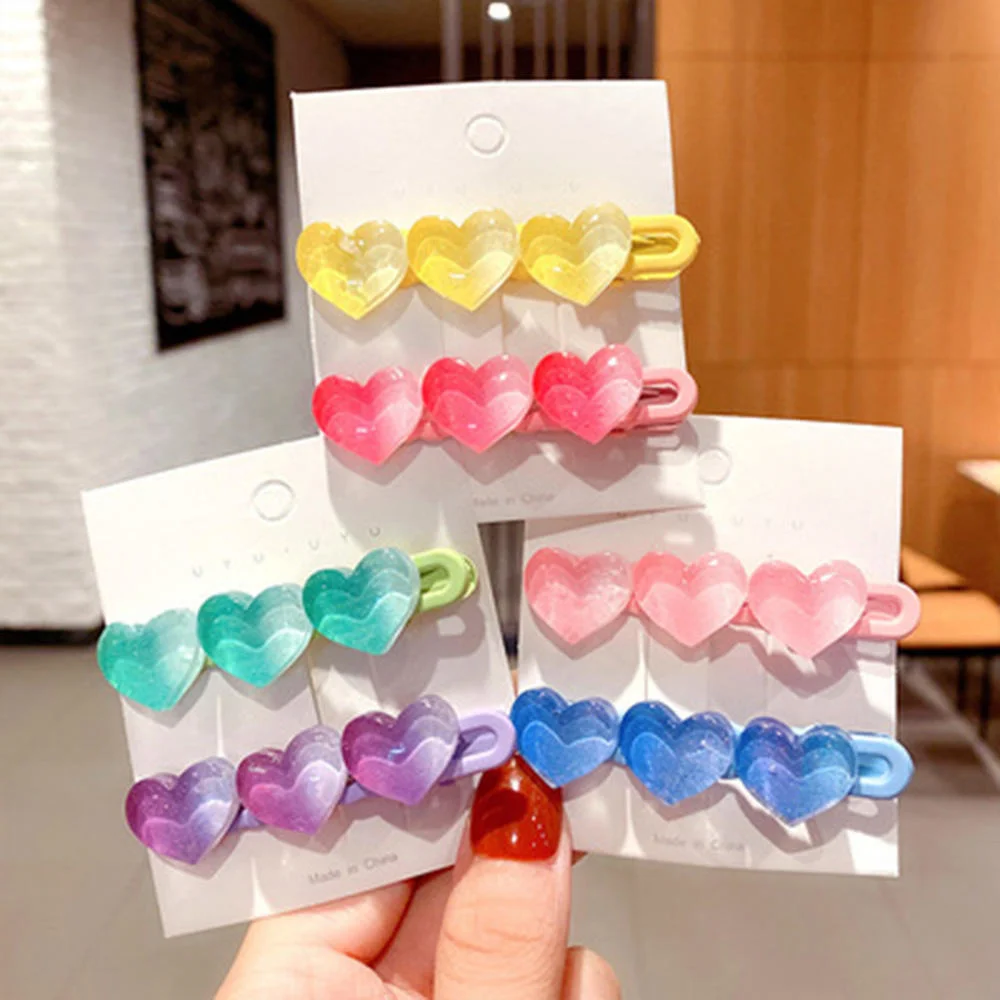 6 Pcs Ins Candy Color Love Gradient Bangs Hairpin Hair Pin Dream Starry Broken Hair Edge Clip Sweet Girl Baby Hair Accessories
6 Pcs Ins Candy Color Love Gradient Bangs Hairpin Hair Pin Dream Starry Broken Hair Edge Clip Sweet Girl Baby Hair Accessories