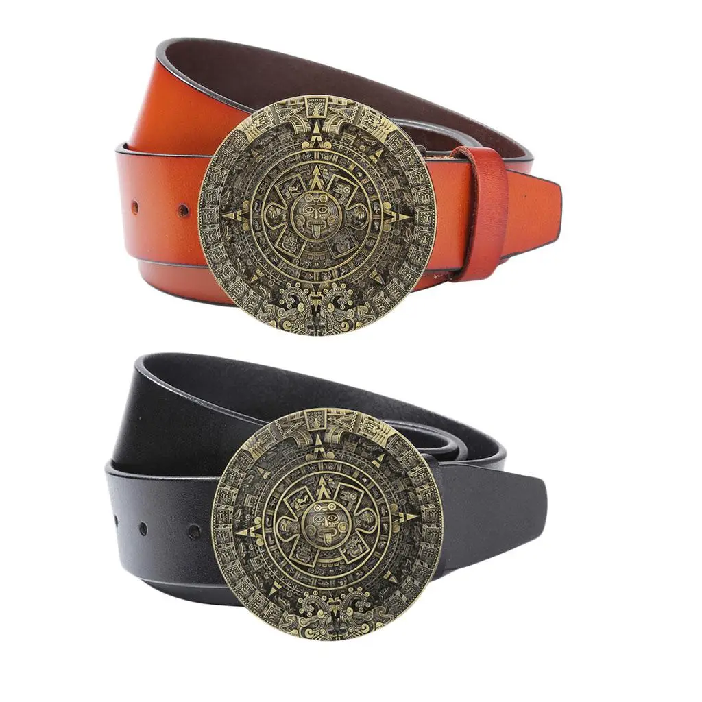 Men Western Leather Belt Strap American Gothic Aztec Belt Buckle Jeans for Party Fashion Show Wedding
Men Western Leather Belt Strap American Gothic Aztec Belt Buckle Jeans for Party Fashion Show Wedding