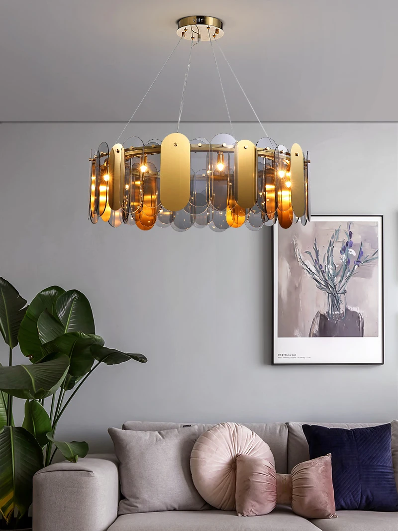 Nordic Modern Luxury Living Room Glass Chandelier New Creative Restaurant Bedroom Bar LED Crystal Hanging Lamp Lighting Golden
Nordic Modern Luxury Living Room Glass Chandelier New Creative Restaurant Bedroom Bar LED Crystal Hanging Lamp Lighting Golden