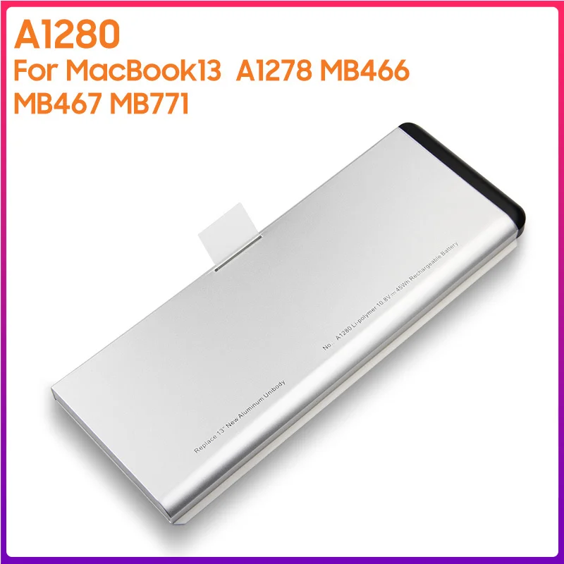 Оригинальная батарея A1280 для MacBook 13 A1278 MB466 MB467 MB771 Подлинная ноутбука 45 Вт/ч |
