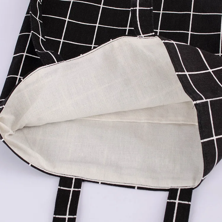 New Women Plaid Linen Cotton Shopping Bag Female Canvas Shoulder Bags Environmental Storage Handbag Reusable Eco Grocery Totes
New Women Plaid Linen Cotton Shopping Bag Female Canvas Shoulder Bags Environmental Storage Handbag Reusable Eco Grocery Totes