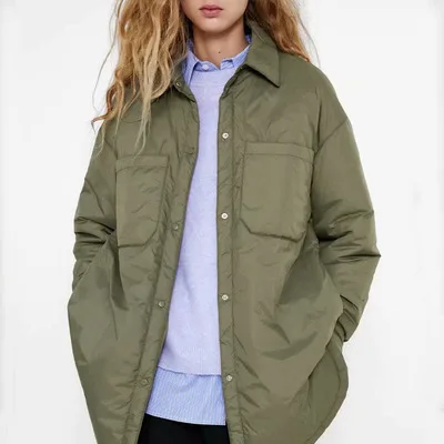 Za Women's Shirts Jackets Thin Parka Oversize Shirt Coats Femme Armygreen Outerwear Coats Bf Long Sleeve Khaki Coat trf 2021
Za Women's Shirts Jackets Thin Parka Oversize Shirt Coats Femme Armygreen Outerwear Coats Bf Long Sleeve Khaki Coat trf 2021