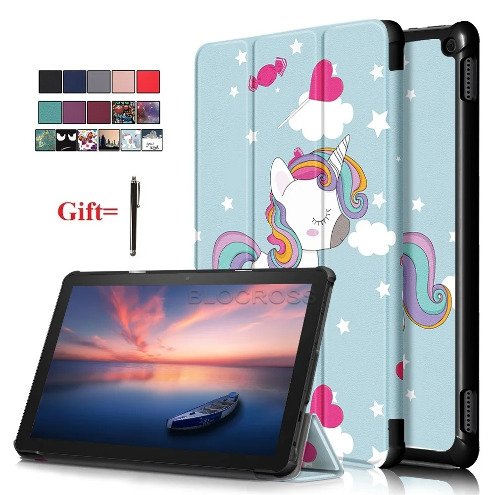 

For Kindle Fire HD10 2021 Fire HD 10 Plus Soft TPU Back Cover Slim Tablet Folding Stand Case Multi-Viewing Angles Shell with pen