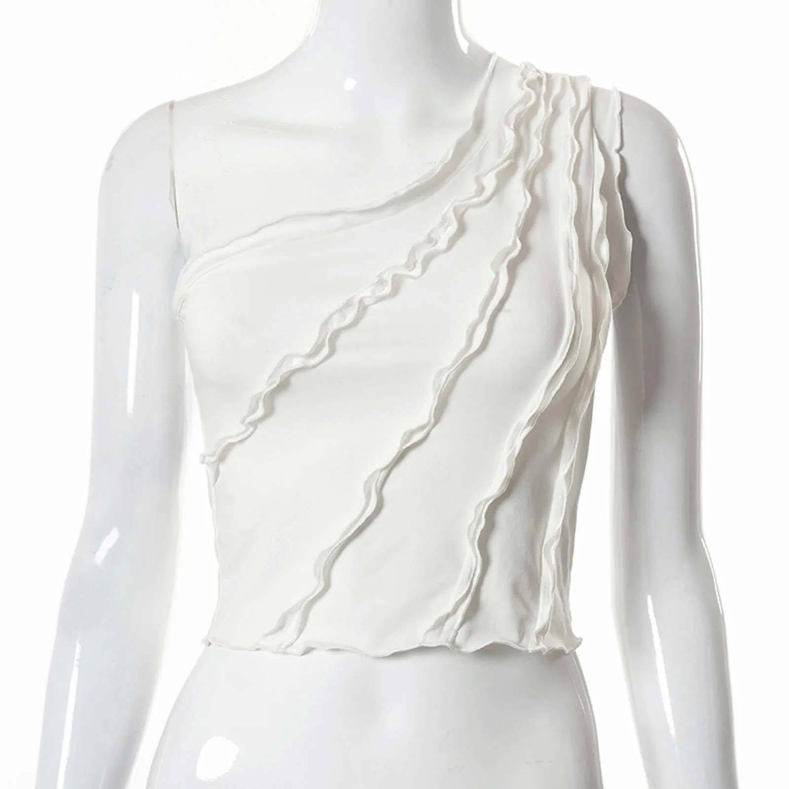 Summer Fashion Blouses Solid Color One-shoulder Umbilical Ear Blouses Simple Breathable and Comfortable Blouses 2021 New 
Summer Fashion Blouses Solid Color One-shoulder Umbilical Ear Blouses Simple Breathable and Comfortable Blouses 2021 New