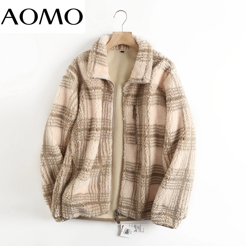 AOMO Women's Winter Plaid Teddy Jacket Loose Long Sleeves Pocket 2021 Ladies Elegant Coat 6C23A
AOMO Women's Winter Plaid Teddy Jacket Loose Long Sleeves Pocket 2021 Ladies Elegant Coat 6C23A