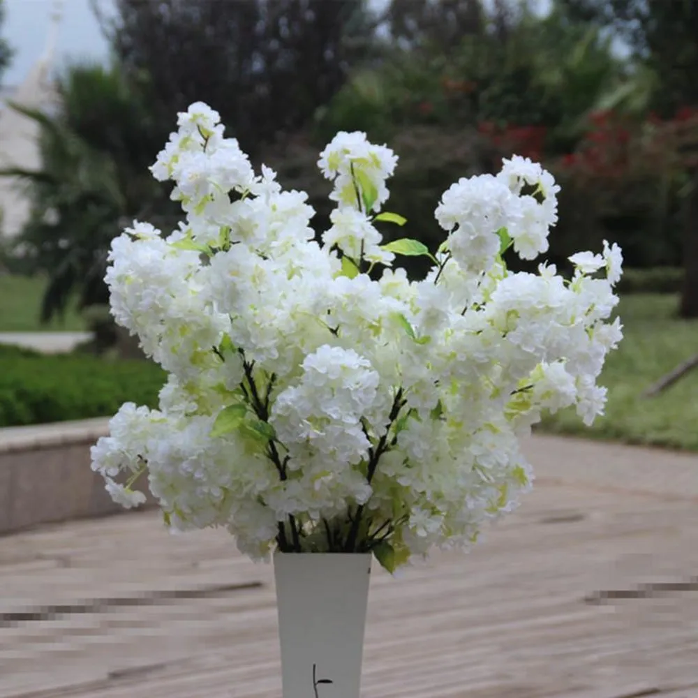 Four Branches Each Bouquet Simulation Cherry Blossom 1 M(39") Long Wedding Arch Decorative Flower Home Living Room Decor 
Four Branches Each Bouquet Simulation Cherry Blossom 1 M(39") Long Wedding Arch Decorative Flower Home Living Room Decor