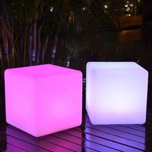 20cm LED Solar Cube Light Outdoor Garden Terrace Waterproof Lawn Light Party Color Luminous Furniture Beach Landscape Light