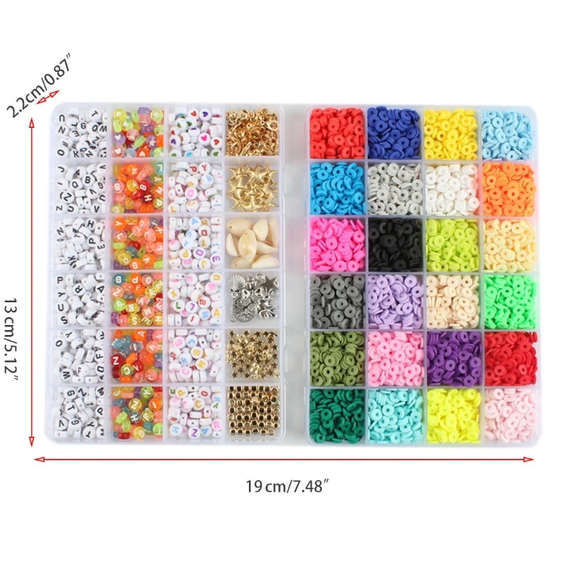 066C Clay Beads Flat Round Polymer Clay Beads DIY Jewelry Marking Kit for Bracelets Necklace Earring Handmade Loose Spacer
066C Clay Beads Flat Round Polymer Clay Beads DIY Jewelry Marking Kit for Bracelets Necklace Earring Handmade Loose Spacer